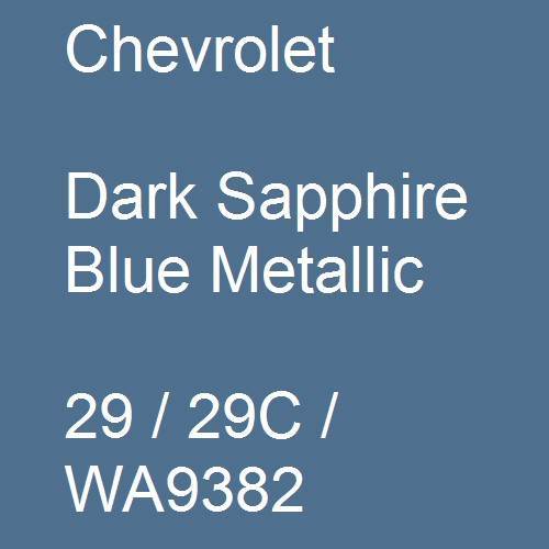 Chevrolet, Dark Sapphire Blue Metallic, 29 / 29C / WA9382.